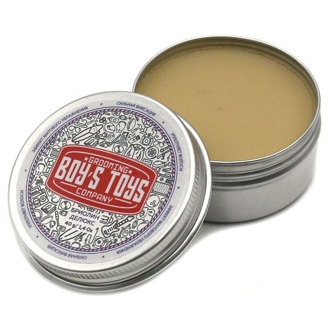 Boy's Toys Помада для укладки волос сильной фиксации со средним уровнем блеска Кастом Pomade, 40 мл.