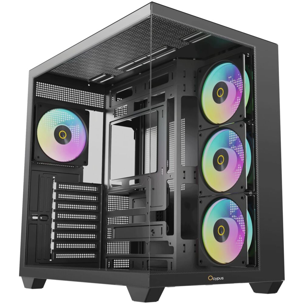 Корпус ATX Miditower Ocypus Gamma C74 BK ARGB Black