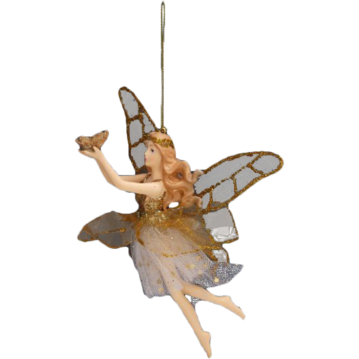 Ёлочное украшение Елочное украшение Новогодняя сказка Фея, 11*9*15,5 см (стекло/фарфор)