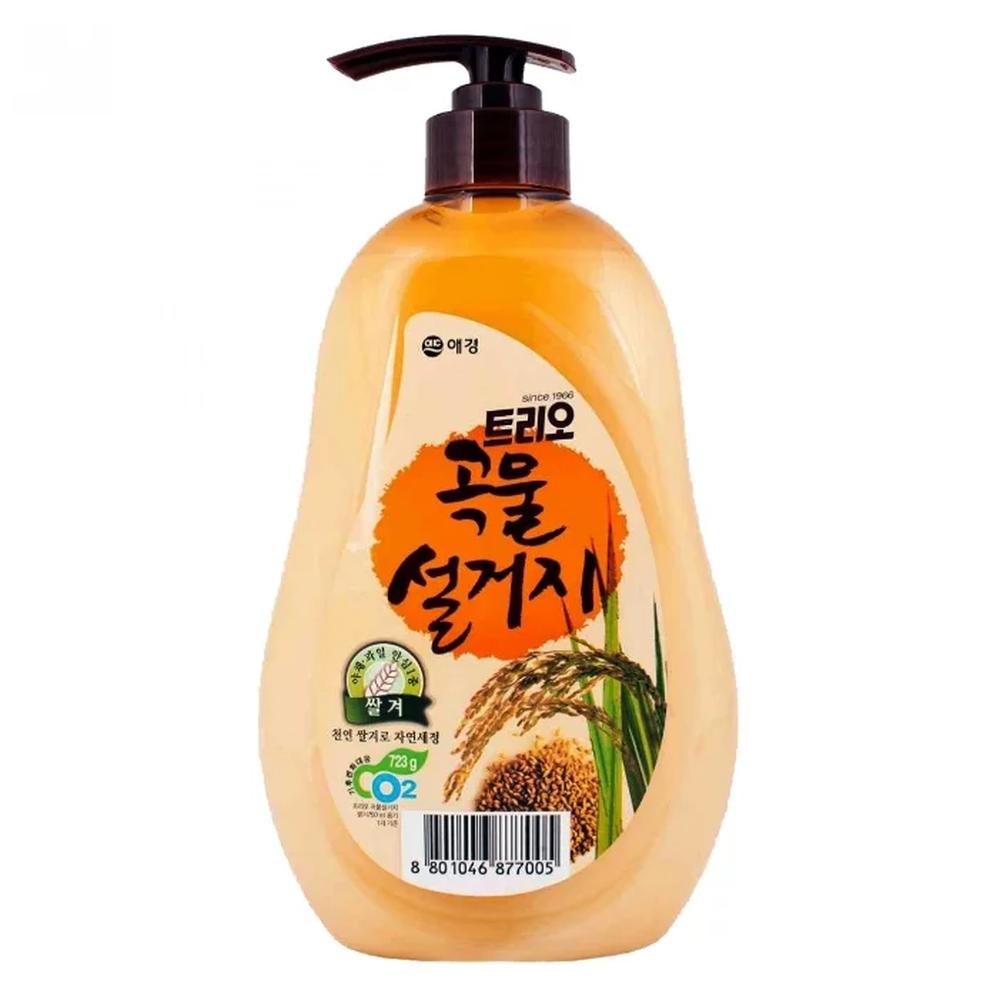 Trio Средство для мытья посуды Рисовые отруби, 750 мл.