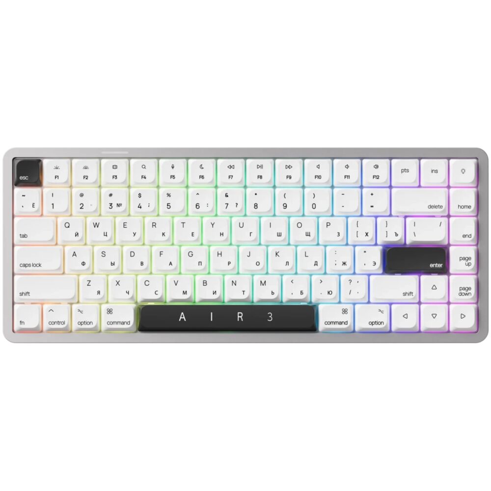 Клавиатура беспроводная xG AIR 3 Wireless (Kailh Winter Mini Switch (Silent Tactile)) RGB (русская раскладка) White