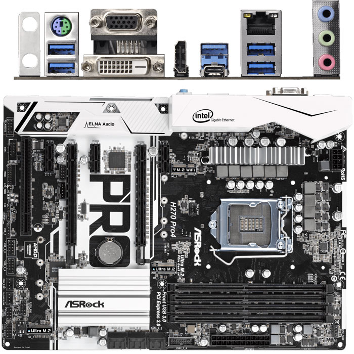 Материнская плата ASRock H270 Pro4 H270 Socket-1151 4xDDR4
