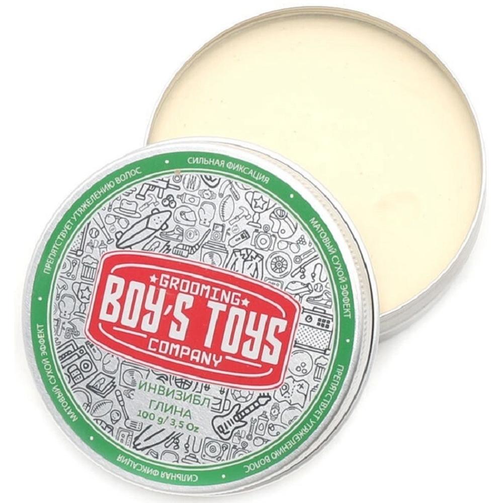 Boy's Toys Глина для укладки волос средней фиксации с низким уровнем блеска Инвизибл, 100 мл.