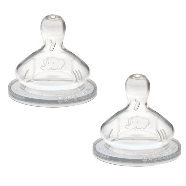 Соска Bebe Confort силиконовая для бутылочек, с широким горлышком. S2 6-24 мес. (2 шт в уп)