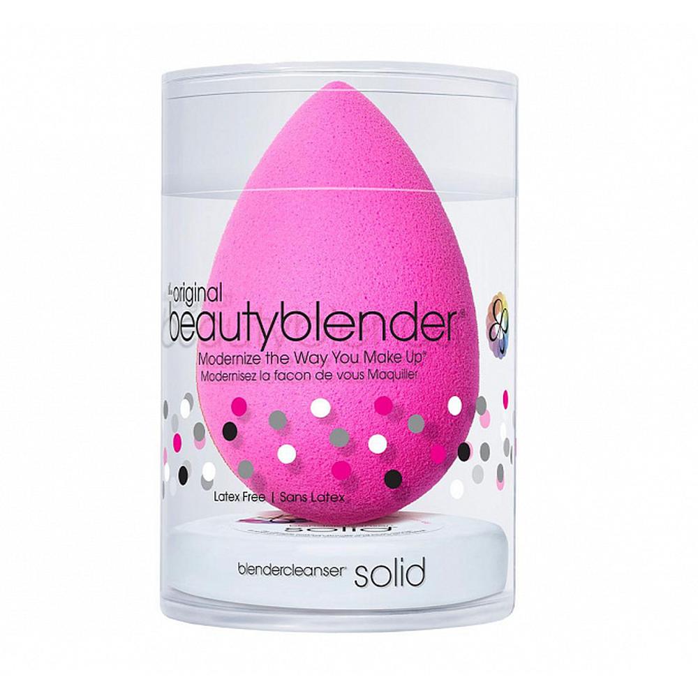 beautyblender Спонж original и мини мыло для очистки solid blendercleanser