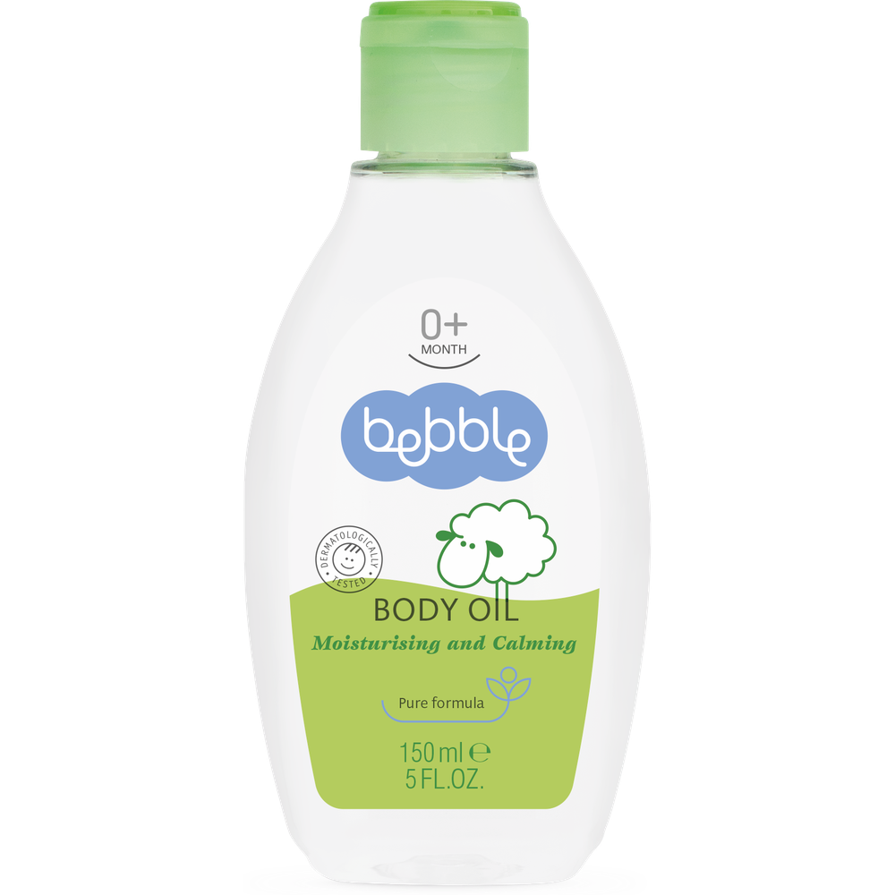 Bebble Масло для ежедневного массажа тела детское Body Oil 0+, 150 мл.