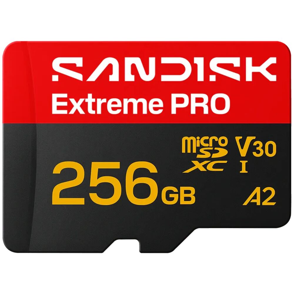 Карта памяти Micro SecureDigital 256Gb SanDisk Extreme Pro microSDXC class 10 UHS-1 U3 V30 A2 (SDSQXCJ-256G-GS6MA) + адаптер