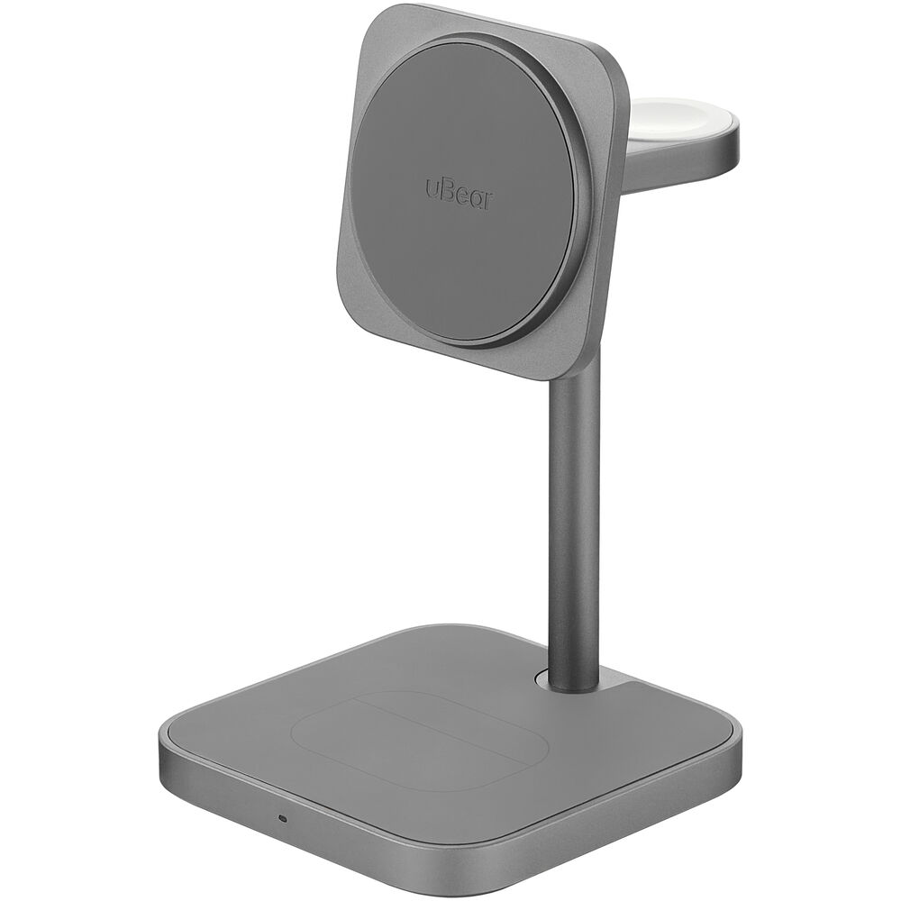 Беспроводная зарядная панель 3 в 1 Для IPhone, Apple Watch, Airpods uBear Evoke Qi2.2 25W Grey
