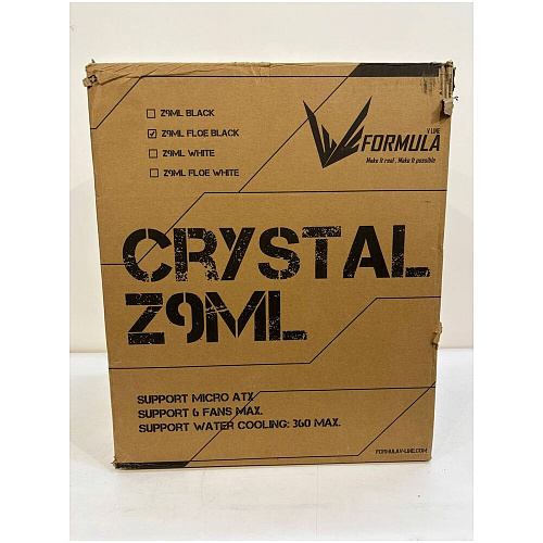 Корпус MicroATX Minitower Formula Crystal Z9ML Floe Black УЦЕНКА