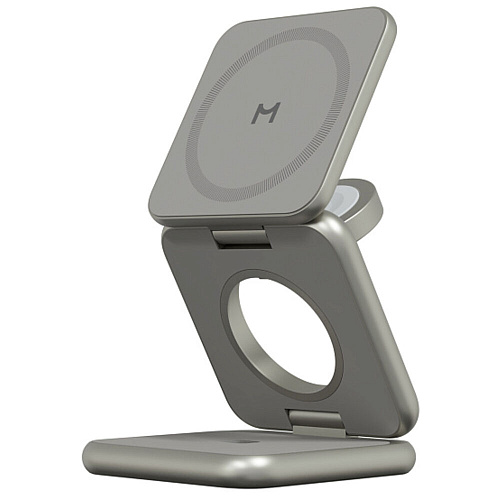 Беспроводная зарядная панель 3 в 1 Magssory Fold Pro WCH063 Qi2 Titanium