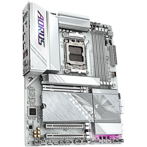 Материнская плата Gigabyte X870E A Elite WF7 Ice Socket-AM5 AMD X870E 4xDDR5, 4xSATA3, RAID, 4xM.2, 3xPCI-E16x, 6xUSB3.2, 2xUSB3.2 Type C, DP, HDMI, Glan, ATX Ret