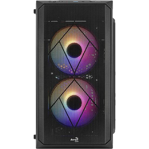 Корпус MicroATX Minitower AeroCool Cs-107-A-BK-v2 FRGB Black