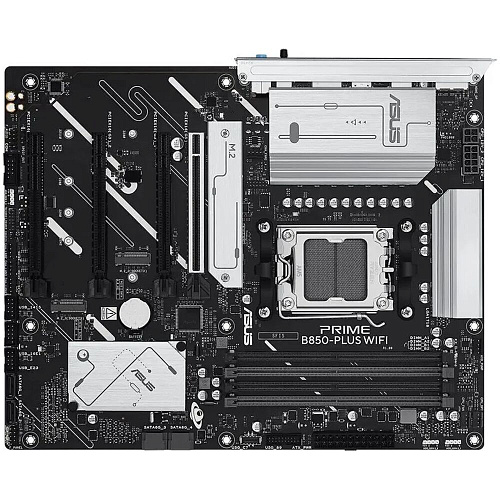 Материнская плата ASUS Prime B850-Plus WiFi B850 Socket AM5 4xDDR5, 4xSATA3, RAID, 3xM.2, 4xPCI-E16x, 5xUSB3.2, 1xUSB3.2 Type C, DP, HDMI, WiFi, 2.5Glan, ATX