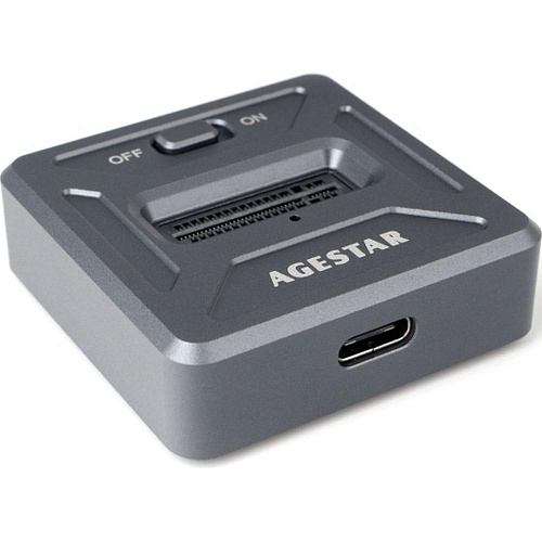 Корпус для SSD AgeStar 31CBNV1C (GRAY) M.2 NVME, USB3.0 Type C Серый