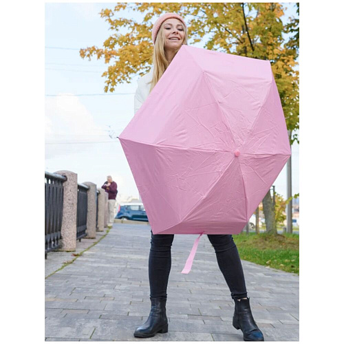 Зонт RoadLike компактный в чехле, розовый