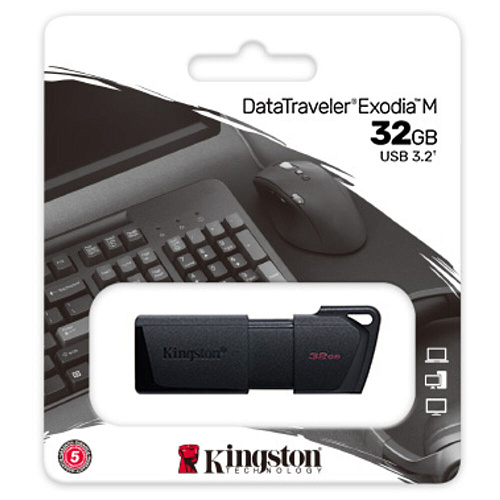 USB Flash накопитель 32GB Kingston DataTraveler Exodia M (DTXM/32GB) USB 3.2 Черный