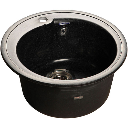 Кухонная мойка GranFest Rondo GF-R-450 круглая 44.3см черный
