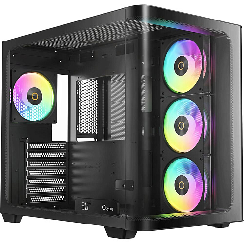Корпус ATX Miditower Ocypus Iota C70 BK Curve ARGB Digital Black