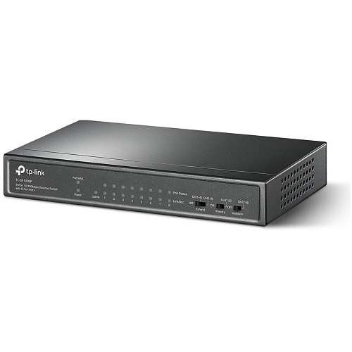 Коммутатор TP-LINK TL-SF1009P неуправляемый 8x10/100Мбит/с PoE+ 1x10/100Мбит/с