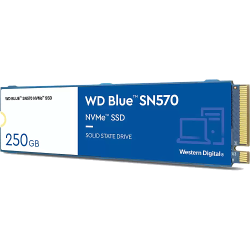 Внутренний SSD-накопитель 250Gb Western Digital Blue SN570 (WDS250G3B0C) M.2 PCIe NVMe 3.0 x4