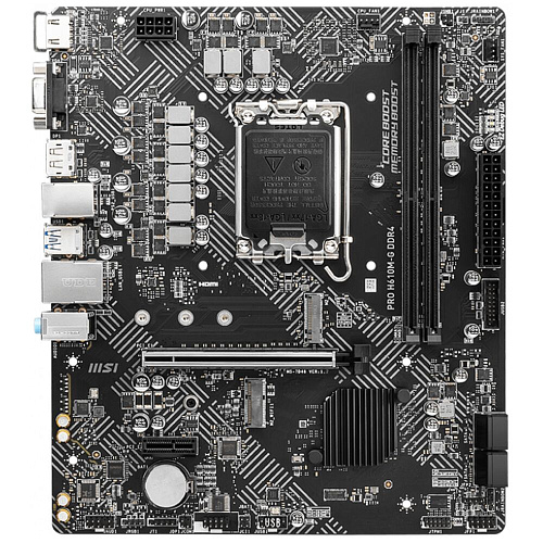 Материнская плата MSI Pro H610M-G DDR4 H610 Socket-1700 2xDDR4, 4xSATA3, 1xM.2, 1xPCI-E16x, 2xUSB3.2, D-Sub, DP, HDMI, Glan, mATX