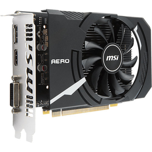 Видеокарта MSI GeForce GTX 1050 2048Mb, GTX 1050 Aero ITX 2G OC DVI-D, HDMI, DP Ret