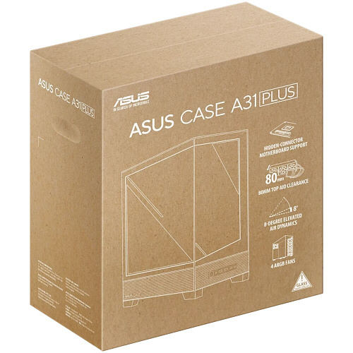 Корпус ATX Miditower ASUS A31 Plus TG ARGB White