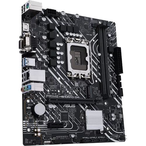 Материнская плата ASUS Prime H610M-D D4 H610 Socket-1700 2xDDR4, 4xSATA3, 1xM.2, 1xPCI-E16x, 2xUSB3.2, 1xCOM, D-Sub, HDMI, Glan, mATX