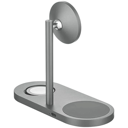 Беспроводная зарядная панель 3 в 1 Для IPhone, Apple Watch, Airpods uBear Stage Ultra Qi2.2 35W Grey