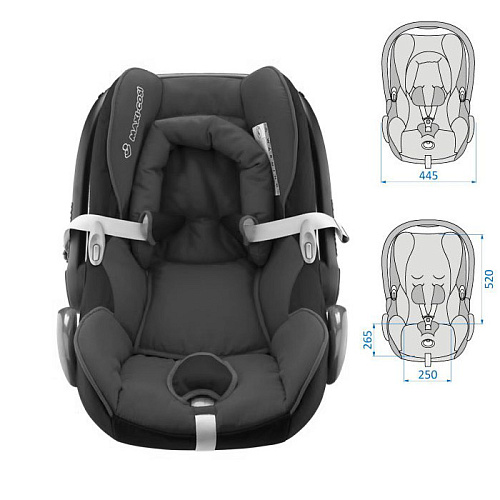 Автокресло Maxi-Cosi Cabrio Fix Triangle Black