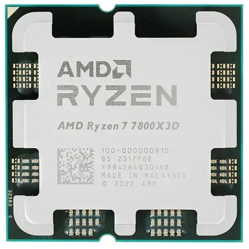 Процессор AMD Ryzen 7 7800X3D, 4.2ГГц, (Turbo 5.0ГГц), 8-ядерный, L3 96МБ, Сокет AM5, BOX