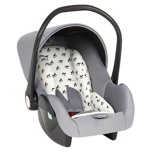 Автокресло Leader Kids Baby Leader Comfort Rider (сер+принт лошадки)