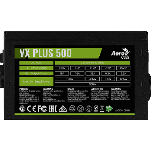 Блок питания 500W AeroCool VX Plus 500 УЦЕНКА
