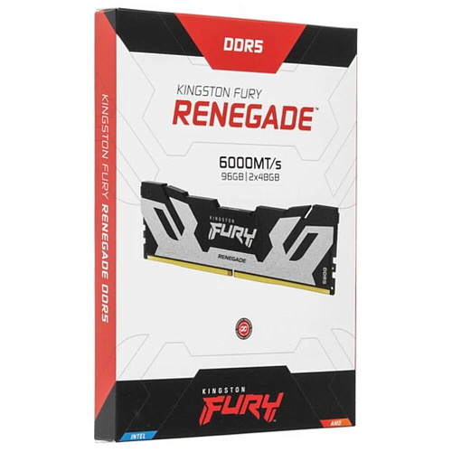 Модуль памяти DIMM 96Gb 2х48Gb DDR5 PC48000 6000MHz Kingston Fury Renegade Silver (KF560C32RSK2-96)