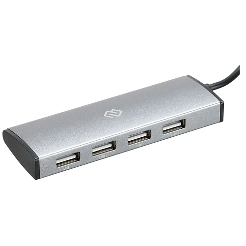 4-port Type-C Hub Digma HUB-4U2.0-UC-DS серебристый