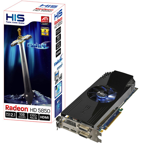Видеокарта HIS 1024Mb HD5850 ICOOLER V H585FN1GD 2xDVI, HDMI, DP PCIE Ret