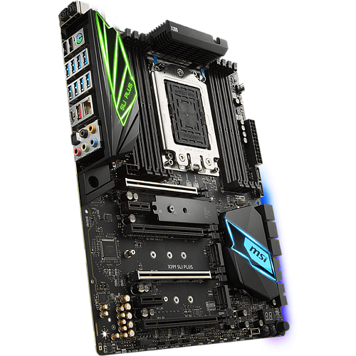 Материнская плата MSI X399 SLI Plus X399 Socket sTR4 8xDDR4, 8xSATA3, RAID, 3xM.2, 4xPCI-E16x, 8xUSB3.1, 1xUSB3.1, Type C, 802.11ac, Glan, ATX Ret