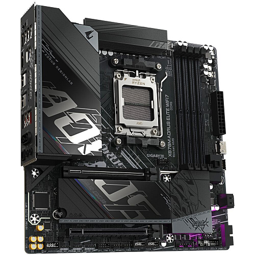 Материнская плата Gigabyte X870M AORUS Elite Wifi7 Socket-AM5 AMD X870 4xDDR5, 2xSATA3, RAID, 2xM.2, 2xPCI-E16x, 6xUSB3.2, 2xUSB3.2 Type C, HDMI, 2.5Glan, mATX Ret