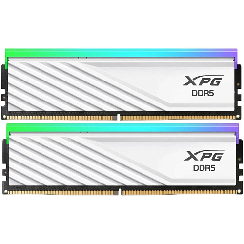 Модуль памяти DIMM 32Gb 2х16Gb DDR5 PC48000 6000MHz ADATA XPG Lancer Blade White (AX5U6000C4816G-DTLABRWH)
