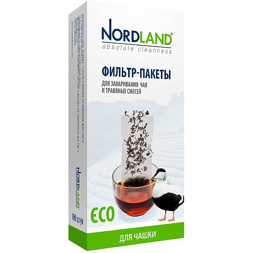 Фильтр-пакеты для чая Nordland Фильтр-пакеты для заваривания чая, 100 шт. чашка
