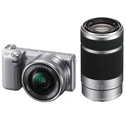Компактная фотокамера Sony NEX-5TY kit 16-50+55-210 silver