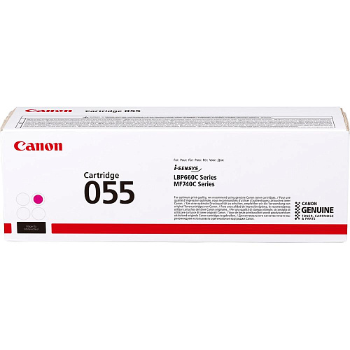 Картридж Canon 055 M Magenta для Canon MF746Cx/MF744Cdw/MF742Cdw/LBP664Cx/663Cdw (2100стр.)