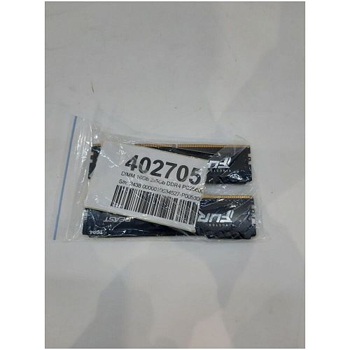 Модуль памяти DIMM 16Gb 2х8Gb DDR4 PC25600 3200MHz Kingston Fury Beast Black (KF432C16BBK2/16) УЦЕНКА
