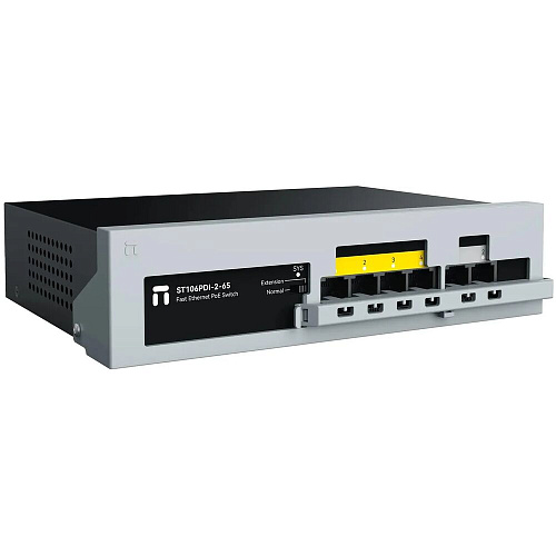 Коммутатор Netis ST106PDI-2-65 (L2) 6x100Мбит/с 4PoE+65W неуправляемый
