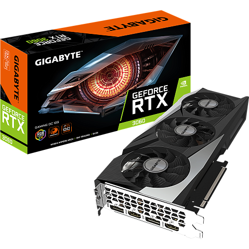 Видеокарта Gigabyte GeForce RTX 3060 12288Mb, Gaming OC 12G (GV-N3060GAMING OC-12GD) 2xHDMI, 2xDP, Ret