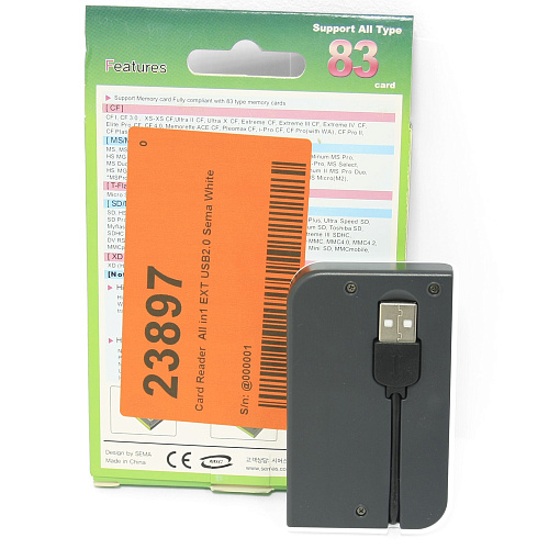 Card Reader  All in1 EXT USB2.0 Sema White
