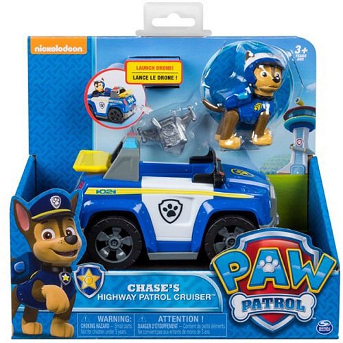 Spin Master Nickelodeon Paw Patrol Машинка спасателя и щенок Чейз 16601 (patrol cruiser)