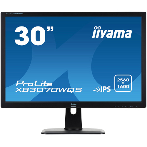 Монитор 30" Iiyama ProLite XB3070WQS-B1 IPS LED 2560x1600 5ms VGA DVI HDMI DisplayPort