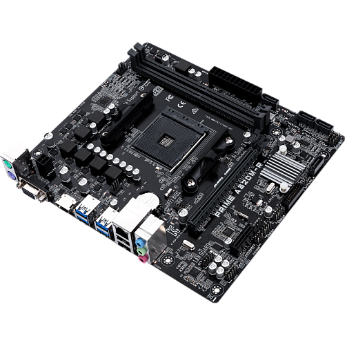 Материнская плата ASUS Prime A320M-R-SI A320 Socket AM4 2xDDR4, 4xSATA3, RAID, 1xPCI-E16x, 4xUSB3.0, D-Sub, HDMI, Glan, mATX