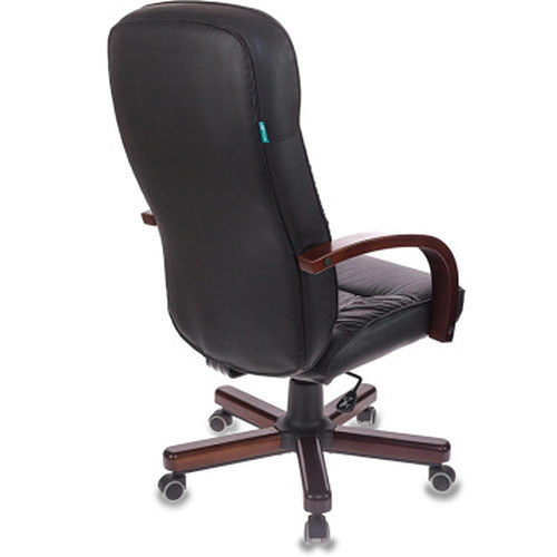 Кресло руководителя Бюрократ T-9908/WALNUT черный кожа крестовина металл